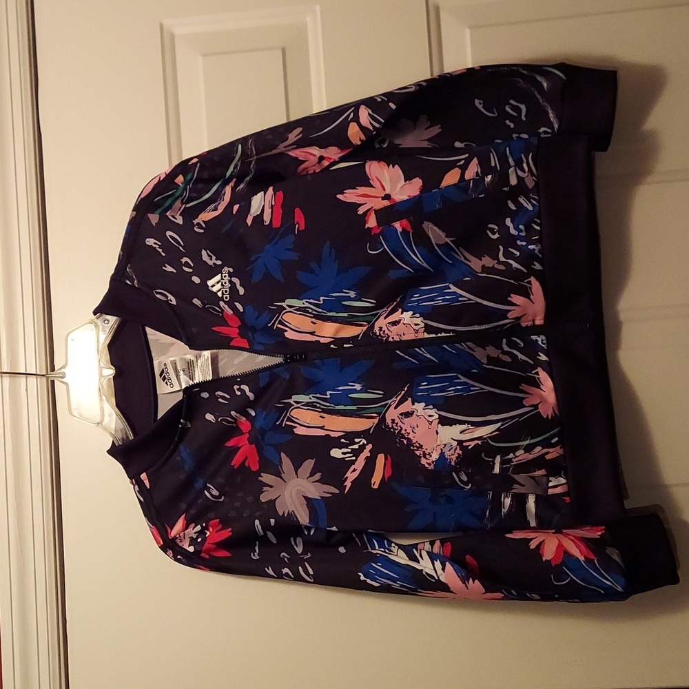 Girl's Adidas floral jacket